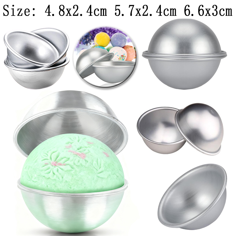 Bath Bomb Mold - แม่พิมพ์อาบน้ำทรงกลม 6 ชิ้น, ชุดทำสบู่ DIY, แม่พิมพ์ทรงกลมสำหรับอาบน้ำและเครื่องมือทำสบู่