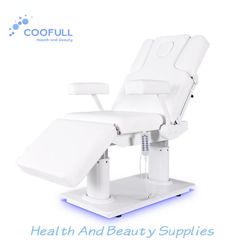 Spa Wellness Salon - เตียงนวดปรับระดับไฟฟ้า Coofull สำหรับสปาและร้านเสริมสวย พร้อมโคมไฟ LED ปรับได้