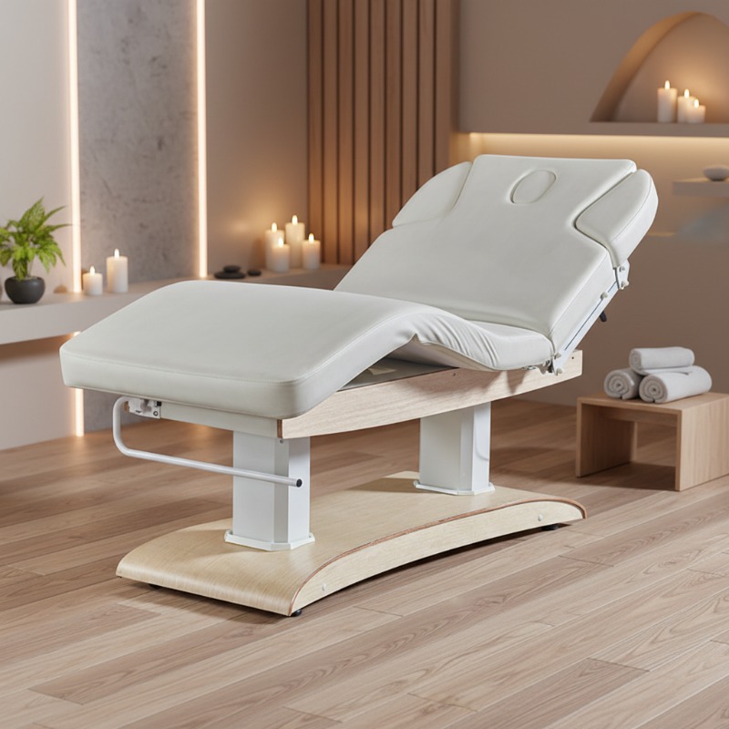 Spa And Wellness Hotel - เตียงนวดหนังสังเคราะห์แบบปรับแต่งได้จากโรงงาน พร้อมมอเตอร์ 4 ตัว สำหรับใช้ในโรงแรม คลินิกสุขภาพ